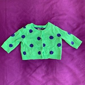 Baby Gap Jacket sweater 0-3 months green and blue